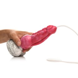 XR PLAY HARD Creature Cocks Resurrector Phoenix Spritzender Dildo aus Silikonn Rot/Weiss