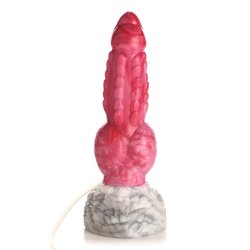 XR PLAY HARD Creature Cocks Resurrector Phoenix Spritzender Dildo aus Silikonn Rot/Weiss