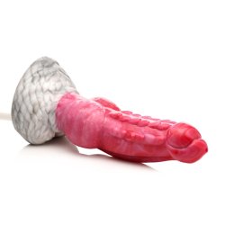 XR PLAY HARD Creature Cocks Resurrector Phoenix Spritzender Dildo aus Silikonn Rot/Weiss