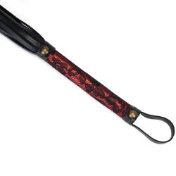 LIEBE SEELE Flogger Victorian Garden aus veganem Leder Schwarz