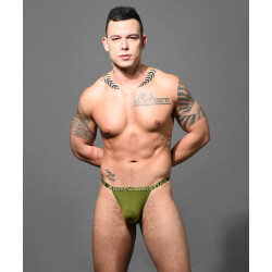 ANDREW CHRISTIAN Almost Naked Lust Modal Thong Gr&uuml;n