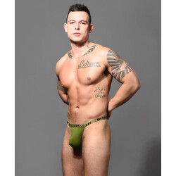 ANDREW CHRISTIAN Almost Naked Lust Modal Thong Gr&uuml;n