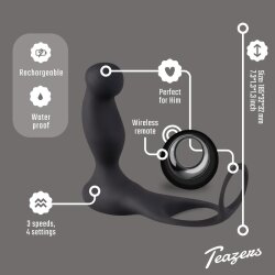 TEAZERS Penis- &amp; Hodenring mit Prostata-Vibrator