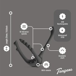 TEAZERS Prostata-Vibrator mit verstellbarem Penisring