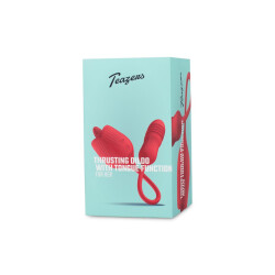 TEAZERS Rosen-Vibrator mit Stossdildo Rot