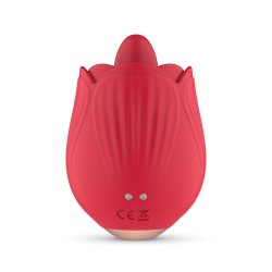 TEAZERS Rosen-Vibrator mit flatterndem Stimulator Rot