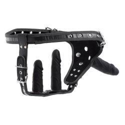 STRICT Double Penetration Strap On Harness Schwarz