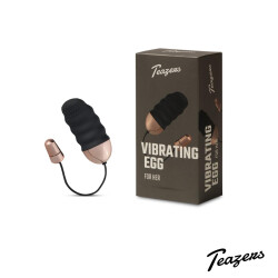 TEAZERS Geripptes Vibro-Ei mit Fernbedienung Schwarz/Gold