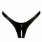 MAISON CATANZARO Annabelle Crotchless Thong aus Wetlook Schwarz