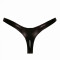 MAISON CATANZARO Annanelle Crotchless Thong aus Wetlook Schwarz