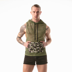 LEADER Mesh Lowrider Tank Top Khaki