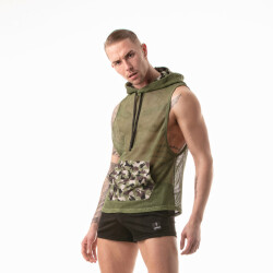 LEADER Mesh Lowrider Tank Top Khaki