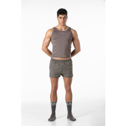 LEADER Sports Crop Tank Top Taupe