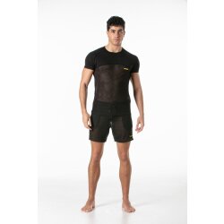 LEADER Invictus Mesh T-Shirt Schwarz