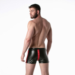 LEADER Brut Zipper Shorts Schwarz / Rot