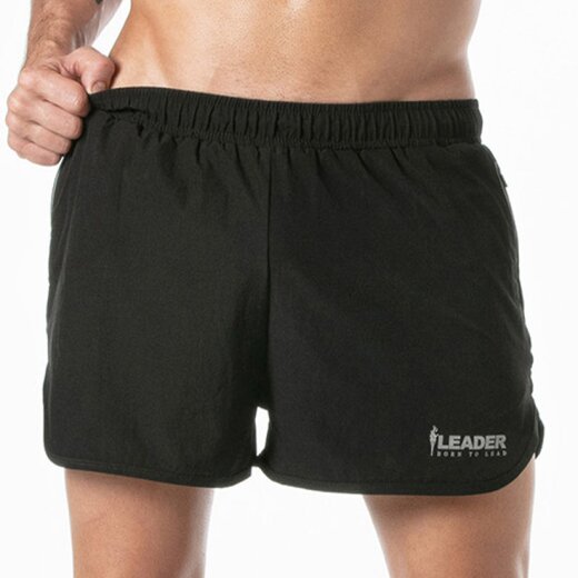 LEADER Sports Gym Shorts Schwarz