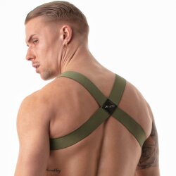 LEADER Classic Fetish Harness Khaki