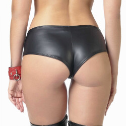 MAISON CATANZARO Beatrice Shorty Wetlook Schwarz XXL