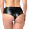 MAISON CATANZARO Beatrice Shorty aus Kunstleder Schwarz