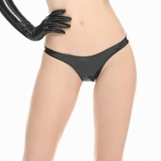 MAISON CATANZARO S Thong aus Vinyl Schwarz