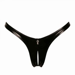 MAISON CATANZARO Annabelle Crotchless Thong aus Vinyl...