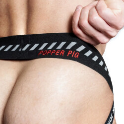 OXBALLS Oxjok Popper Jock 3D Rubber Huffer Jock Schwarz