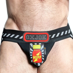 OXBALLS Oxjok Popper Jock 3D Rubber Huffer Jock Schwarz