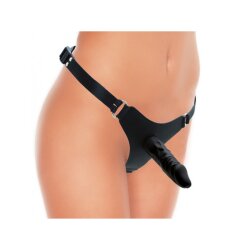 RIMBA Strap-On mit Dildo &Oslash; 3,5 cm x 12,0 cm Schwarz