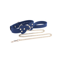 TABOOM Silicone Collar and Leash Blau/Gold