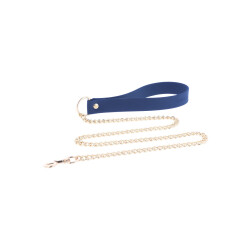 TABOOM Silicone Collar and Leash Blau/Gold