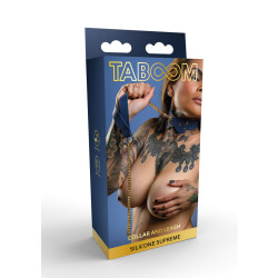 TABOOM Silicone Collar and Leash Blau/Gold