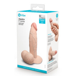 B-VIBE Slipskin Girthy Dildo &Oslash; 4,4 cm x 15,4 cm Light Skin