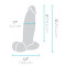 B-VIBE Slipskin Girthy Dildo &Oslash; 4,4 cm x 15,4 cm Light Skin