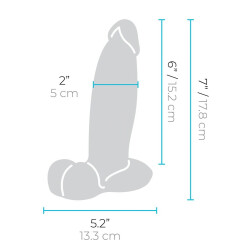 B-VIBE Slipskin Girthy Dildo &Oslash; 5,1 cm x 17,8 cm Light Skin