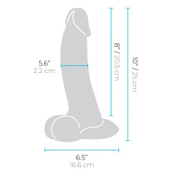 B-VIBE Slipskin Girthy Curvy Dildo &Oslash; 5,6 cm x 25,0 cm Beige