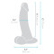 B-VIBE Slipskin Girthy Curvy Dildo &Oslash; 5,6 cm x 25,0 cm Beige