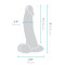 B-VIBE Slipskin Girthy Curvy Dildo &Oslash; 4,9 cm x 22,3 cm Light Skin