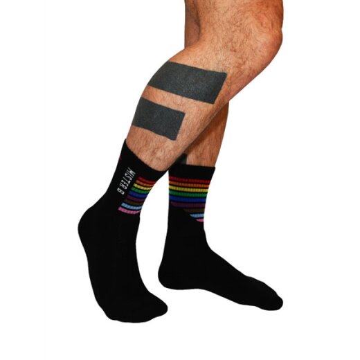 MR.B Pride Crew Socks Schwarz