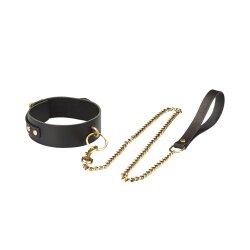 LIEBE SEELE Samurai: Thick Leather Collar with Leash