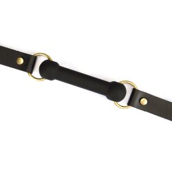 LIEBE SEELE Samurai: Thick Leather Bite Gag with Leather Straps