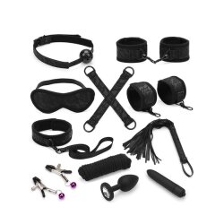 LIEBE SEELE Black Lace Bondage-Set 11-teilig Schwarz