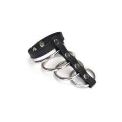 LIEBE SEELE Vegan Fetish Cockband mit 4 Ringen