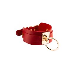 KINKY DIVA Halsband mit O-Ring One Size Rot/Gold