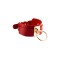 KINKY DIVA Halsband mit O-Ring One Size Rot/Gold