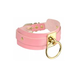 KINKY DIVA Halsband mit O-Ring One Size Pink/Gold