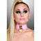 KINKY DIVA Halsband mit O-Ring One Size Pink/Gold