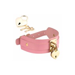 KINKY DIVA Halsband mit Herzschloss One Size Pink/Gold