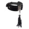 KINKY DIVA Halsband mit Quaste One Size Schwarz/Silber