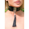 KINKY DIVA Halsband mit Quaste One Size Schwarz/Silber