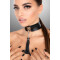 KINKY DIVA Halsband mit Quaste One Size Schwarz/Silber